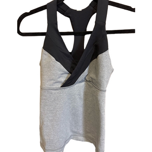 Lululemon Gray and Black Crossover Racerback Tank Sz 6